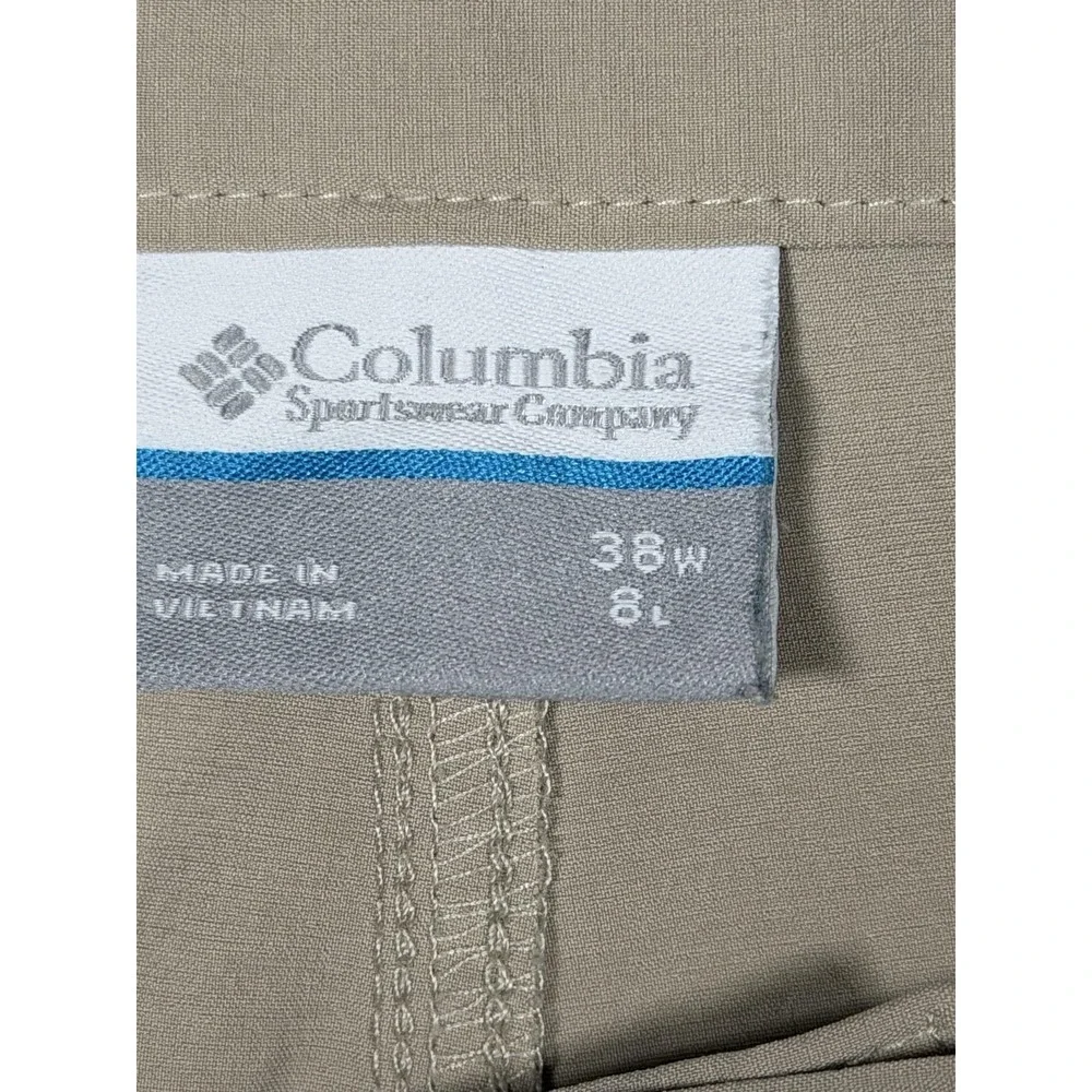 Columbia PFG Shorts Mens 38 Beige Cargo Fishing Stretch Lined Outdoor Summer